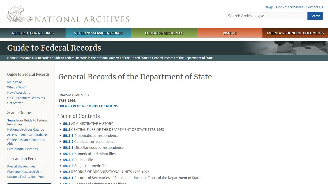 General Records of the Department of State | National Archives